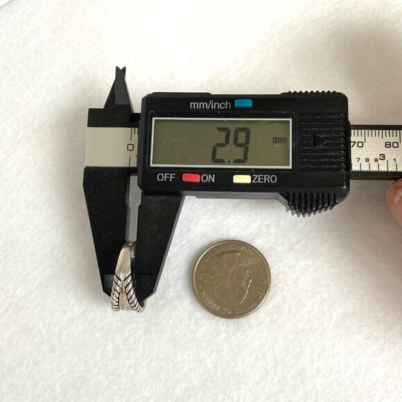 Sterling Silver 925 Gold Accent 2 Row Cubic Zirconia CZ Rope Band Ring Sz 7.75 - Picture 15 of 16